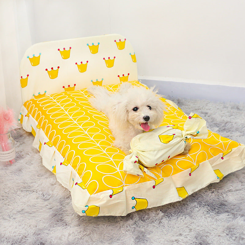Pupzest Teddy Plush Pet Bed for Small Dogs