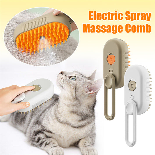 Pupzest Electric Steam Spray Pet Grooming Brush