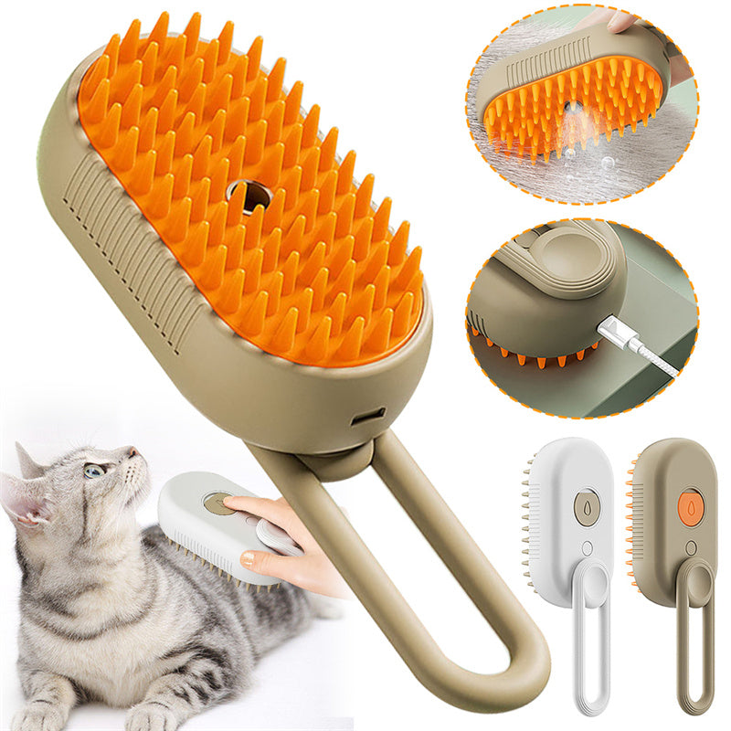 Pupzest Electric Steam Spray Pet Grooming Brush